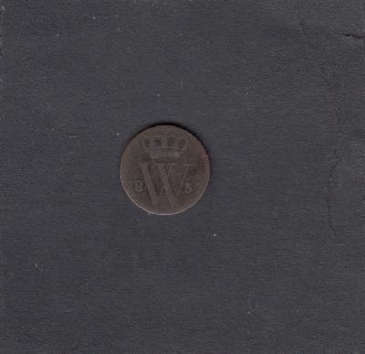 Beschrijving: 1/2 Cent WILLEM III 